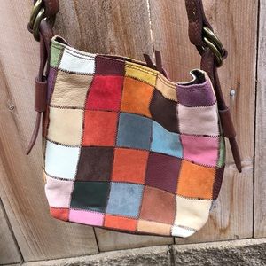 Lucky Leather multi colored purse